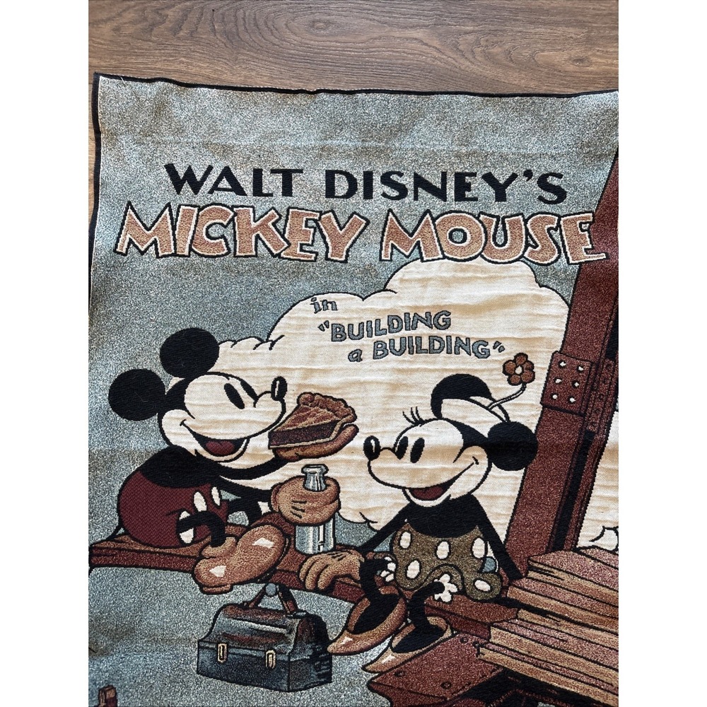 Disney mickey mouse Tapestry Wall Hanging Riddle Home Building A Building‎ Lunch - Picture 3 of 12